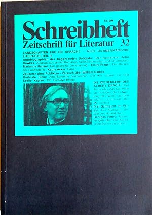 Seller image for Schreibheft. Zeitschrift fr Literatur. Herausgeber: Norbert Wehr. Nr. 32, November 1988. for sale by Versandantiquariat Ruland & Raetzer