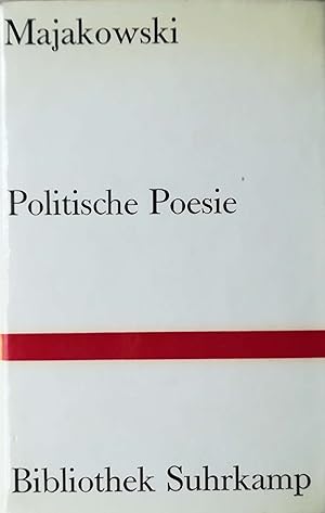 Bild des Verkufers fr Politische Poesie. Deutsche Nachdichtung von Hugo Huppert. zum Verkauf von Versandantiquariat Ruland & Raetzer