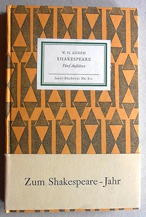 Shakespeare. Fünf Aufsätze. Aus dem Englischen übersetzt von Fritz Lorch.