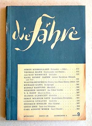 Seller image for Die Fhre. Jahrgang 2, Heft 9. for sale by Versandantiquariat Ruland & Raetzer