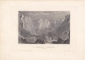 Die Zinngruben von Cornwallis, Stahlstich um 1837 von L. Daut, Blattgröße: 18,8 x 25,5 cm, reine ...