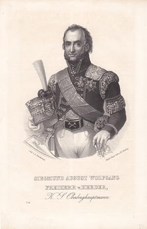Siegmund August Wolfgang Freiherr v. Herder, königlich-sächsischer Oberberghauptmann, Lithographi...