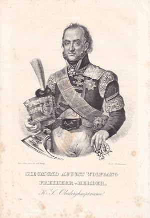 Siegmund August Wolfgang Freiherr v. Herder, königlich-sächsischer Oberberghauptmann, Lithographi...