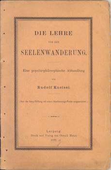 Seller image for Die Lehre von der Seelenwanderung. Eine populr-philosophische Abhandlung. for sale by Occulte Buchhandlung "Inveha"