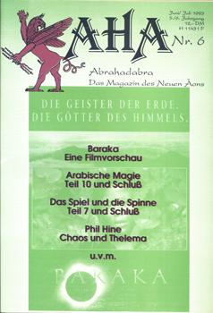 Seller image for AHA. Abrahadabra. Das Magazin des Neuen ons. (Juni / Juli 1993. 5./6. Jahrgang, Nr. 6). for sale by Occulte Buchhandlung "Inveha"