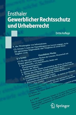 Bild des Verkufers fr Gewerblicher Rechtsschutz und Urheberrecht zum Verkauf von AHA-BUCH GmbH