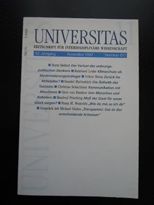 Universitas. Zeitschrift für interdisziplinäre Wissenschaft. 52. Jahrgang. November 1997.