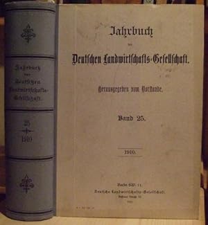 Bild des Verkufers fr Jahrbuch der Deutschen Landwirtschafts-Gesellschaft. Band 25. zum Verkauf von Versandantiquariat Trffelschwein