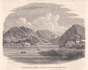 Bild des Verk�ufers f�r Vue de Tegernsee, en Baviere. Holzstich nach Julius Greth. zum Verkauf von Antiquariat Heinz Tessin