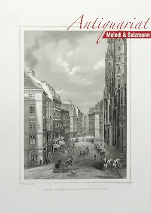 Seller image for Der Stephansplatz in Wien". Aus A. Ruthner: Das Kaiserthum Oesterreich. for sale by Antiquariat MEINDL & SULZMANN OG