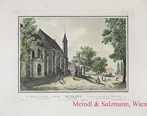 "Die Kirche und der Platz zu Hitzing bey Schönbrunn - Place et Eglise de Hitzing.". Aus "Collecti...