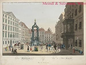 Bild des Verkufers fr Der Hohemarkt - Vue du Haut March". Aus: Ansichten der Residenzstadt Wien. zum Verkauf von Antiquariat MEINDL & SULZMANN OG