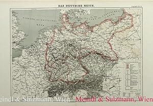 Immagine del venditore per Das Deutsche Reich. Aus "Bilder-Atlas . Geographie". venduto da Antiquariat MEINDL & SULZMANN OG