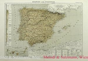 Immagine del venditore per Spanien und Portugal. Aus "Bilder-Atlas . Geographie". venduto da Antiquariat MEINDL & SULZMANN OG