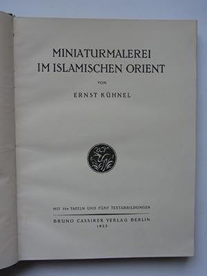 Bild des Verkufers fr Die Kunst des Ostens. Miniaturmalerei im islamischen Orient zum Verkauf von Antiquariat-Sandbuckel