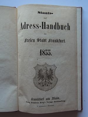 Staats- und Adress-Handbuch der freien Stadt Frankfurt. 1855