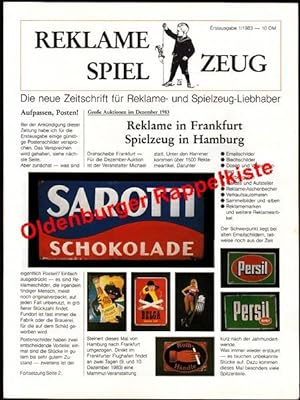 Reklame + Spielzeug. Die neue Zeitschrift für Reklame- und Spielzeug-Liebhaber - Erstausgabe 1983...