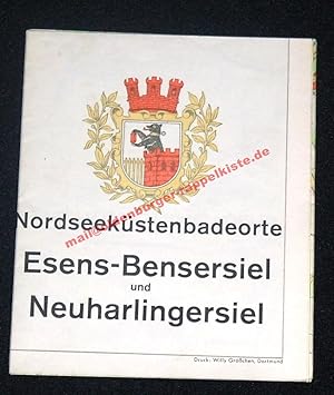 Karte; Nordseeküstenbadeorte " Esens-Bensersiel und Neuharlingersiel" ( 1970)