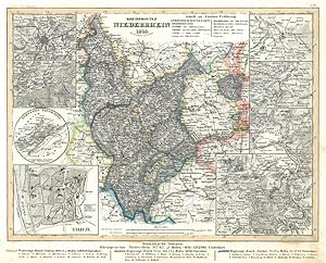 NIEDERRHEIN. - Karte. "Rheinprovinz Niederrhein 1849".