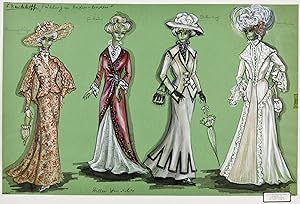 BENKHOFF, Fita (1901 - 1967). Kostümentwürfe für die Schauspielerin. Insgesamt vier verschiedene ...
