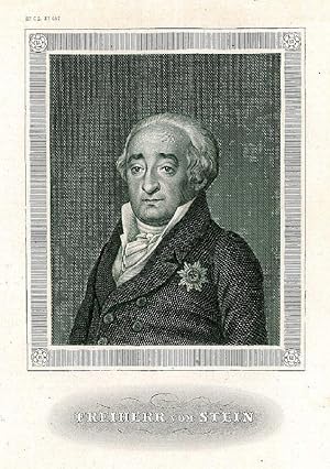 STEIN, Heinrich Friedrich Karl Reichsfreiherr vom und zum (1757 - 1831). Brustbild nach halblinks...