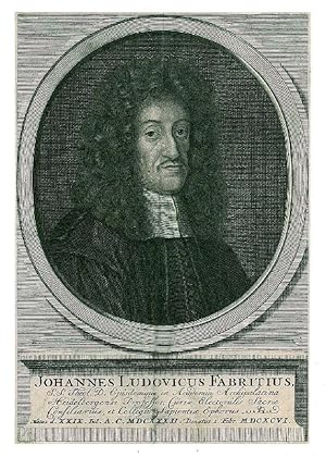 FABRICIUS, Johann Ludwig (1632 - 1696). Brustbild nach halbrechts im Oval des kurpfälzischen geis...