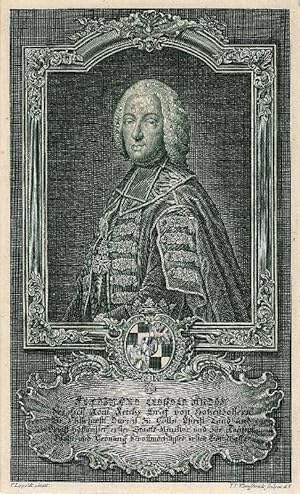 HOHENZOLLERN-SIGMARINGEN, Ferdinand Leopold Anton Reichsgraf von (1692 - 1750). Halbfigur nach ha...