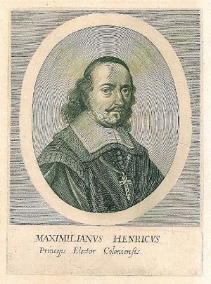 MAXIMILIAN HEINRICH, Kurfürst von Köln (1621 - 1688). - Alchemist. Brustbild nach halbrechts im O...