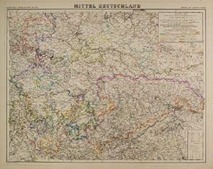 DEUTSCHLAND. - Mitteldeutschland. - Karte. "Mittel Deutschland".