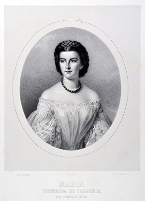 MARIA, Königin beider Sizilien (1841-1925). Halbfigur nach viertellinks der letzten Königin des K...