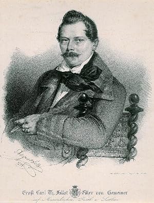 GEMEINER, Ernst Karl Theodor Fallot Edler von (gest. 1846). Halbfigur nach viertellinks des Herre...