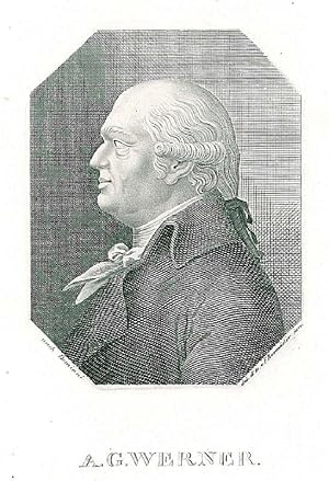 WERNER, Abraham Gottlob (1750 - 1817). Brustbild im Profil nach links im Achteck des Geologen.