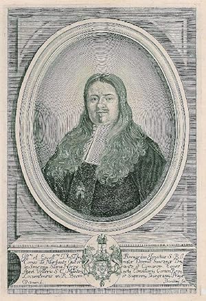 MARTINITZ, Bernhard Ignatius Graf von (1603 - 1685). Brustbild nach viertellinks im Oval des Wirk...