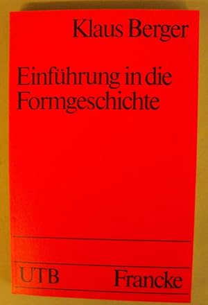 Seller image for Einfhrung in die Formgeschichte. for sale by Der Buchfreund