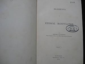 Immagine del venditore per Elements of Physical Manipulation. Part I (only) venduto da Antiquariat Manfred Velden