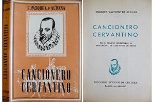 Imagen del vendedor de Cancionero cervantino. [Antologa de poemas en honor de Cervantes y El Quijote. Textos de Joaquin Alcaide de Zafra, Luis Antn del Olmet, Rubn Daro, Emilio Carrere, Manuel Fernndez y Gonzlez, Carlos Fernandez Shaw, Pedro Luis de Glvez, Manuel del Palacio,Juan Prez Ziga,, Manuel Reina, Arturo Reyes, Francisco Rodrguez Marn, Ventura de la Vega, Jos Zorrilla, entre otros) a la venta por Hesperia Libros