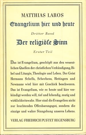 Evangelium hier und heute 3. Band - Der religiöse Sinn Erster Teil.