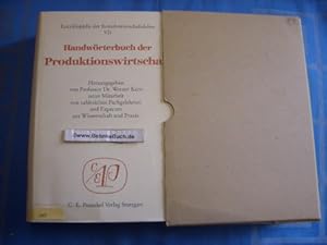 Bild des Verkufers fr Handwrterbuch der Produktionswirtschaft. hrsg. von Werner Kern unter Mitarb. von zahlr. Fachgelehrten u. Experten aus Wiss. u. Praxis, Enzyklopdie der Betriebswirtschaftslehre ; Bd. 7 zum Verkauf von Antiquariat BehnkeBuch