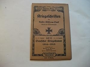 Imagen del vendedor de Deutscher Kriegshumor. 1914-1915. a la venta por Ottmar Mller