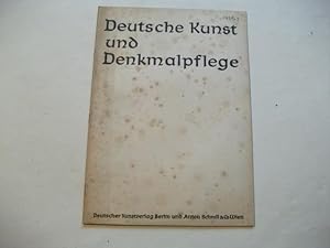 Bild des Verkufers fr Deutsche Kunst- und Denkmalpflege. zum Verkauf von Ottmar Mller