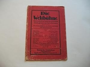 Imagen del vendedor de Die Weltbhne. Wochenschrift. a la venta por Ottmar Mller