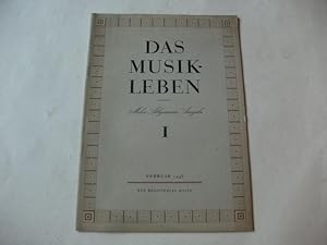 Imagen del vendedor de Das Musikleben. Melos allgemeine Ausgabe. a la venta por Ottmar Mller