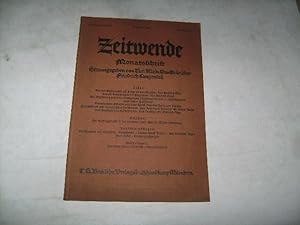 Imagen del vendedor de Zeitwende. Monatschrift. a la venta por Ottmar Mller