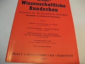 Seller image for Zeitschrift fr die Europische Sicherheit. for sale by Ottmar Mller