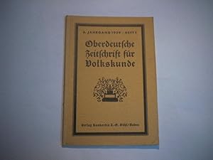 Imagen del vendedor de Oberdeutsche Zeitschrift fr Volkskunde. a la venta por Ottmar Mller