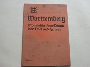 Bild des Verkufers fr Wrttemberg. Monatsschrift im Dienste von Volk und Heimat. zum Verkauf von Ottmar Mller