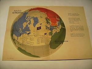 Karte. NATO. Die Nord-Atlantik-Pakt-Organisation.