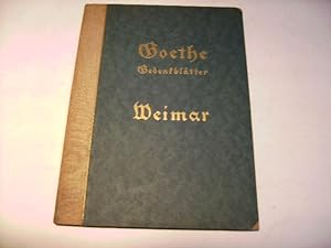 Seller image for Goethe. Gedenkbltter. Weimar. for sale by Ottmar Mller