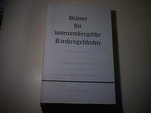 Imagen del vendedor de Bltter fr wrttembergische Kirchengeschichte. a la venta por Ottmar Mller