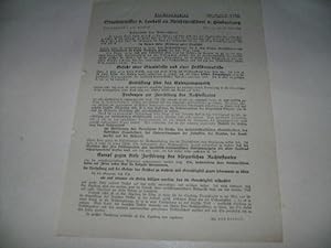 Imagen del vendedor de Reichsprsident v. Hindenburg an Staatsminsiter v. Loebell. Einn Briefwechsel. a la venta por Ottmar Mller
